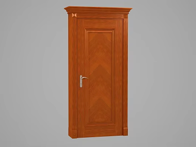 American solid wood gate 3d model