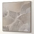 Abstract Textured Wall Art With Curved And Striped Patterns Modern Design 3d model