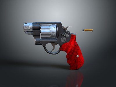 revolver pistol semi-automatic pistol automatic pistol modern weapon hot weapon 3d model