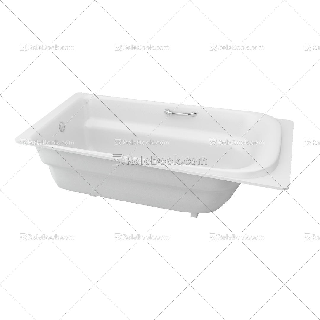 Light Luxury French Modern Bathtub 3d model