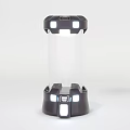 Modern Action Figure Display Case With Transparent Cover And Black Frame Design