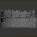 Ancient Circular Stone Ruin with Broken Walls and Columns Scenic Landscape