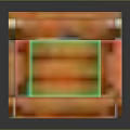 Colorful Pixelated Wooden Box With Vibrant Planks And Reflective Surface On Dark Background