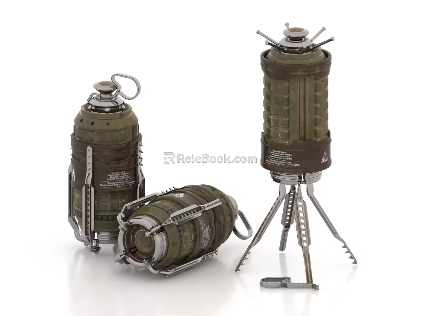 Sci-fi grenades Sci-fi grenades Sci-fi throwing weapons 3d model