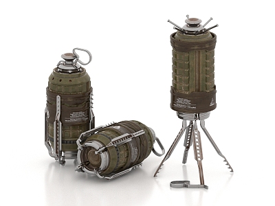 Sci-fi grenades Sci-fi grenades Sci-fi throwing weapons 3d model