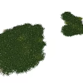 Green Decorative Grass Patches In Different Shapes For Landscaping Models