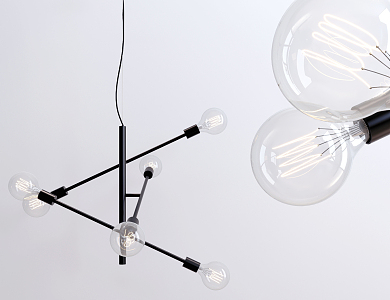 Modern chandelier light bulb chandelier 3d model