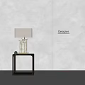 New Chinese Style Side Table Solid Wood Side Table Lamp 3d model