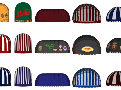 Modern awning shop awning awning canopy awning combination 3d model