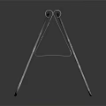 Sturdy Metal Clip With Triangular Base And Multiple Rings For Daily Use