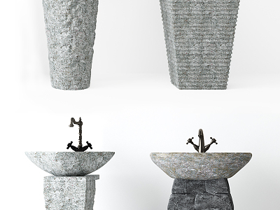 Chinese-style sink stone wash basin model