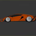 Red Sporty Supercar With Sleek Aerodynamic Design Black Accents And White Wheels