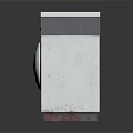 Modern Stainless Steel Washing Machine With Digital Control Panel And Circular Door