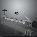 Mechanical Industrial Metal Platform Structure With Support Frames Track And Circular Components