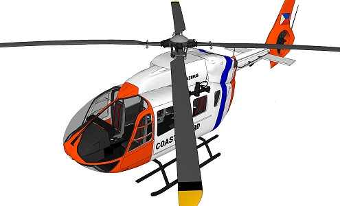 Modern Helicopter Super Helicopter 3d model