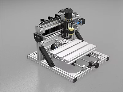 Smart Desktop CNC Machine For Precision Engraving With Metal Frame Worktable 3d model