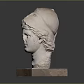 Brown Square Decorative Wooden Pedestal Furniture Displaying White Marble Statue