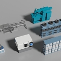 modern industrial equipment plant equipment 3d model