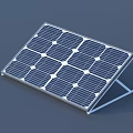 Modern Solar Panel Structure With Metal Stand And Solar Cell Array Design 3d model