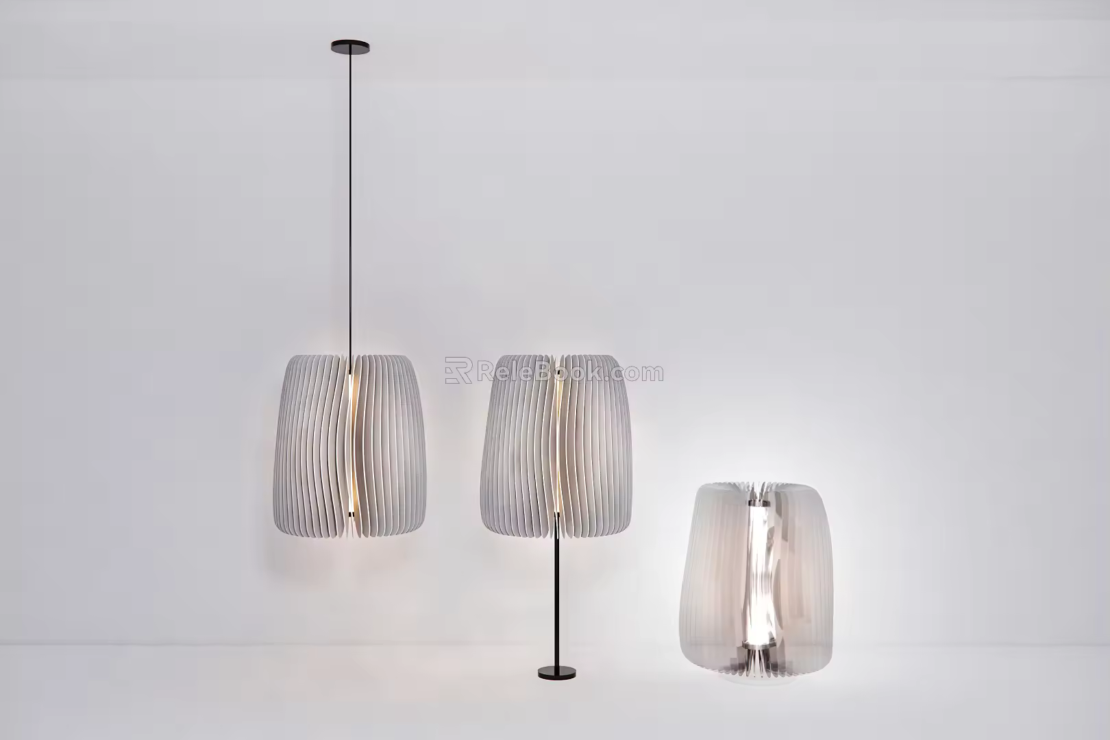 Modern lamp combination special-shaped chandelier table lamp 3d model