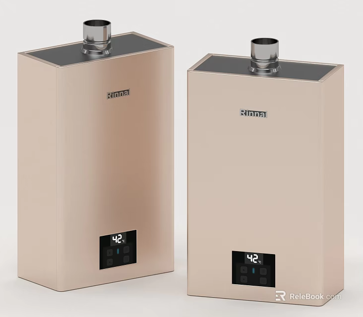 Daily Use Electrical Appliances Sanyo Beige Water Heaters With Digital Temperature 3d model 