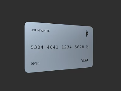 Visa Credit Card With Cardholder Name Card Number Expiry Date And Logo 3d model