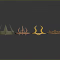 Four Stylish Decorative Rings With Geometric And Curved Metal Designs
