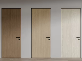 Modern swing door minimalist door 3d model