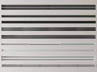 Air Conditioner Air Vents With Various Modern Designs And Sleek Metal Styles 3d model