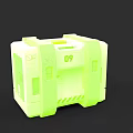 Green Weapon Storage Case Marked 09 With Sturdy Handles And Stripes