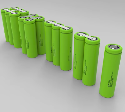 Lithium electronic battery single and double 3 4 and 6 2200mAh 3.7V battery packs 3d model
