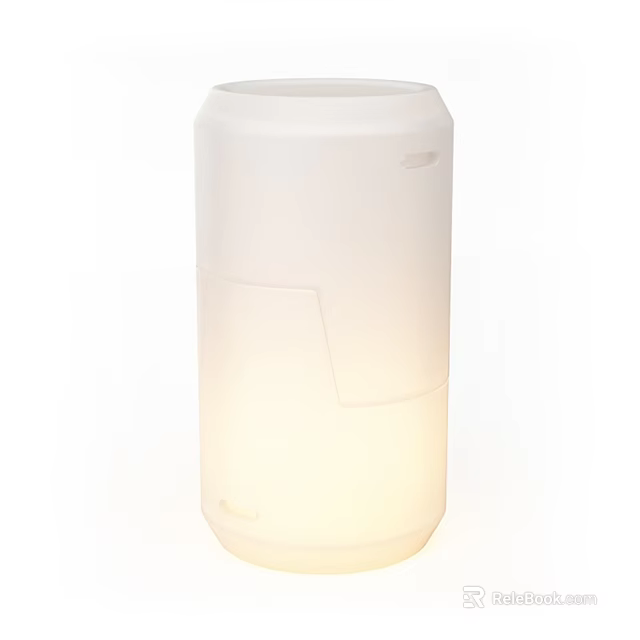 Modern White Floor Lamp With Minimalist Design And Soft Ambient Lighting 3d model 