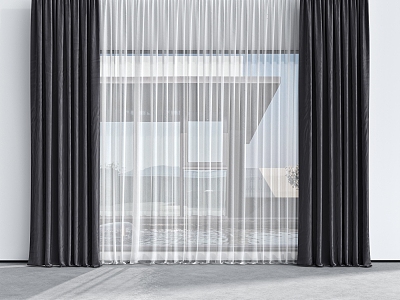 Modern Curtains 3d model