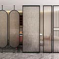 Changhong Glass Partition Screen Kitchen Partition Screen Partition Corridor Partition Frosted Glass Partition 3d model