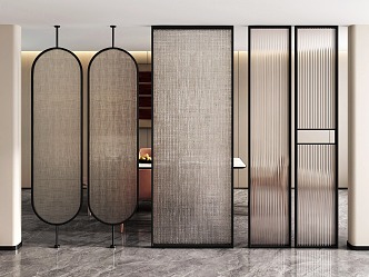 Changhong Glass Partition Screen Kitchen Partition Screen Partition Corridor Partition Frosted Glass Partition 3d model