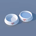 White Pet Bowls Featuring Pedigree Logo As Essential Daily Living Supplies