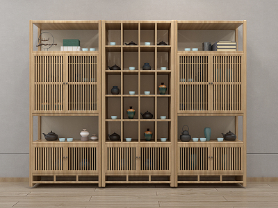 New Chinese-style Antique Rack Bookcase Antique Rack 3d model