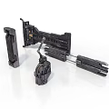Disassembled Mechanical Equipment Parts Including Brackets Gears And Metal Components