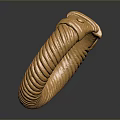 Shiny Golden Spiral Bracelet Daily Use Fashion Accessory With Smooth Design