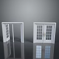 White Interior Doors With Glass Panels Open And Closed Design