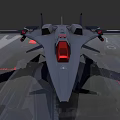 Modern Fighter Jet Weapon With Red Cockpit And Aerodynamic Wing Structure 3d model