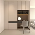 Modern Bedroom Interior With Bed Pillows Large Window Study Desk And Stuffed Toys
