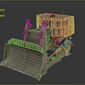 Heavy Duty Bulldozer With Enclosed Cab And Blade