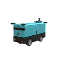 Small Blue Car With Black Base Wheels And Top Structure Design 3d model