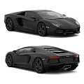 Lamborghini Black Sports Car With Sleek Exterior And Aerodynamic Design