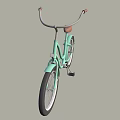 Light Green Bicycle with Brown Seat and Handlebars Black Wheels and White Rims Vintage Style