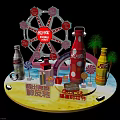 Coca-Cola Promotion Display With Ferris Wheel Candy Trees And Festival Elements