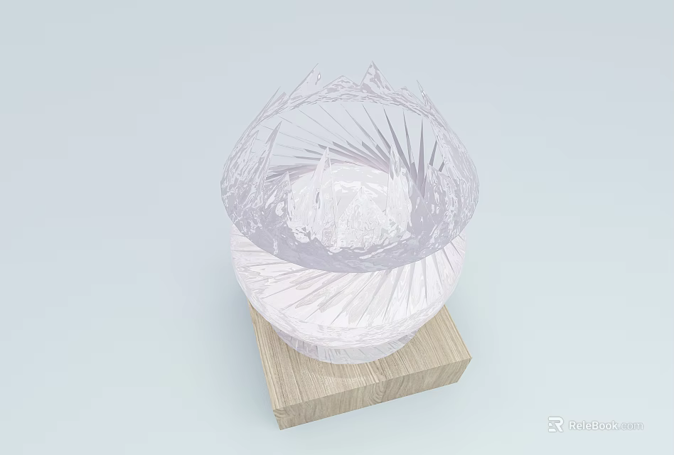 Transparent Textured Outdoor Chair With Wooden Base For Garden Patio Use 3d model 