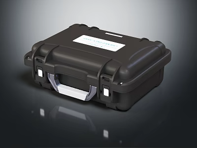 Hardware Tools Storage Case Black Durable Toolbox With Secure Latches And Handle 3d model