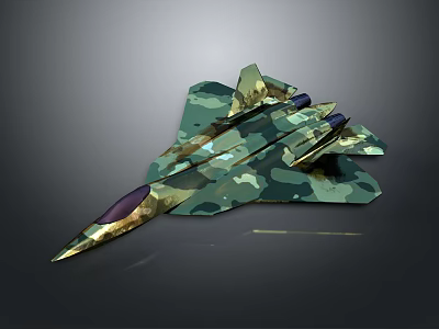 Advanced Aerospace Spacecraft With Camouflage Design For Cosmic Exploration 3d model